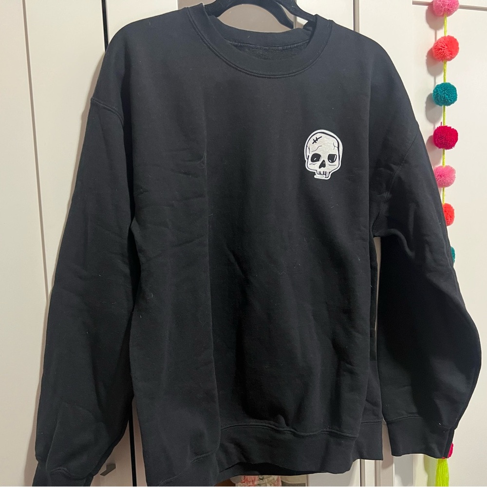 Black Skull Patch Men's Sweater